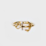 Kimmie Carter Classic Anchor Ring - Gold with Silver balls