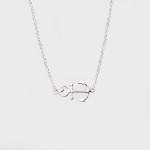 KC Tiny Sideway Anchor Necklace Silver | A111S