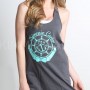 Kimmie Carter Grey Tank Dress with Anchor and Helm Wheel Logo in Mint